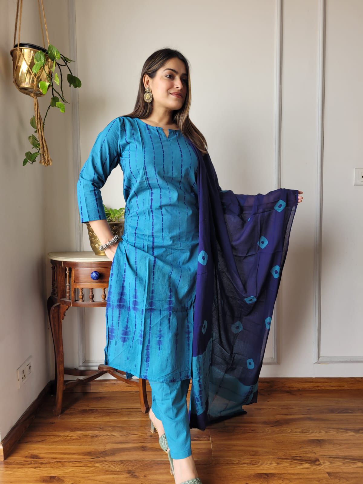 Buy Blue Kurta Set with Dupatta for Women Ethnic Wear