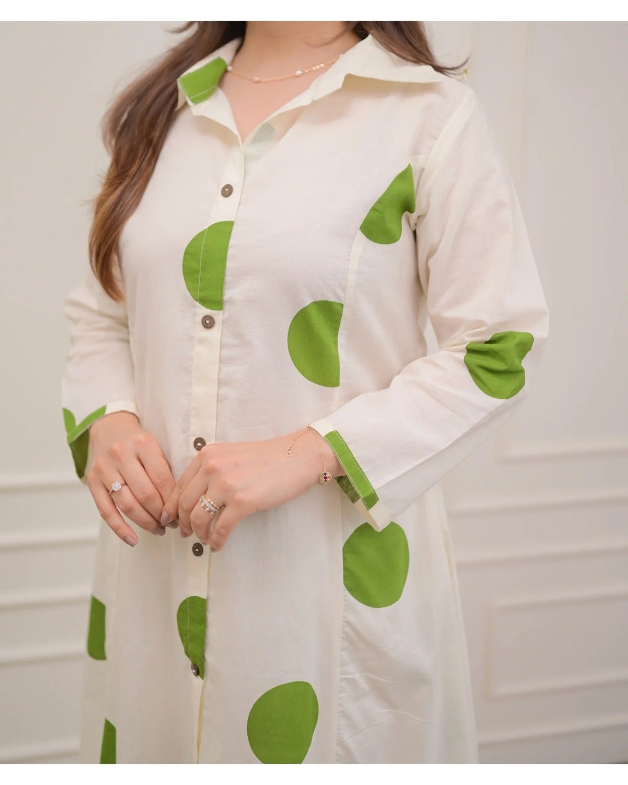 Cotton Co-ord Set – 3/4 Sleeve Kurti with Pants