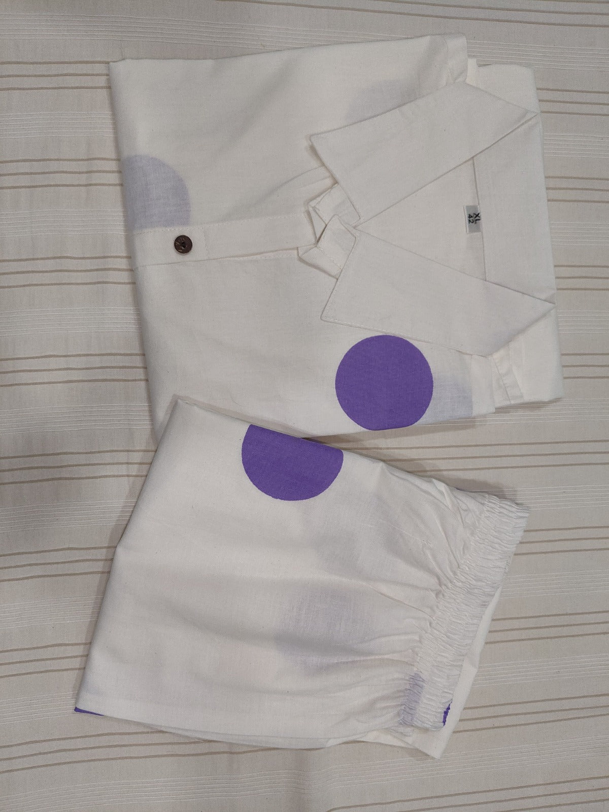 Cotton Co-ord Set – 3/4 Sleeve Kurti with Pants